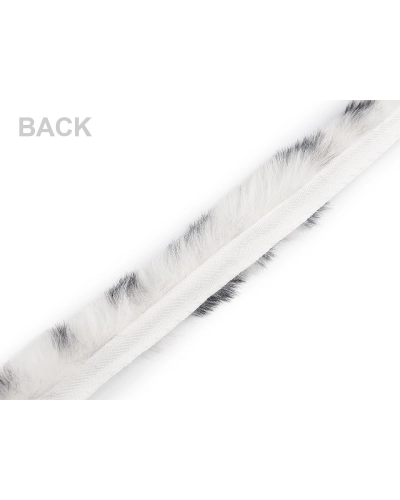 Všívacia odevná / dekoračná kožušina okrúhla zvierací vzor šírka 4 cm - 1 m | Mimib