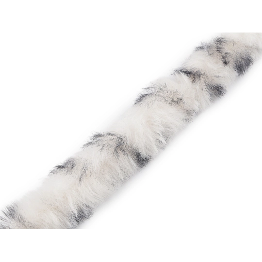 Všívacia odevná / dekoračná kožušina okrúhla zvierací vzor šírka 4 cm - 1 m | Mimib