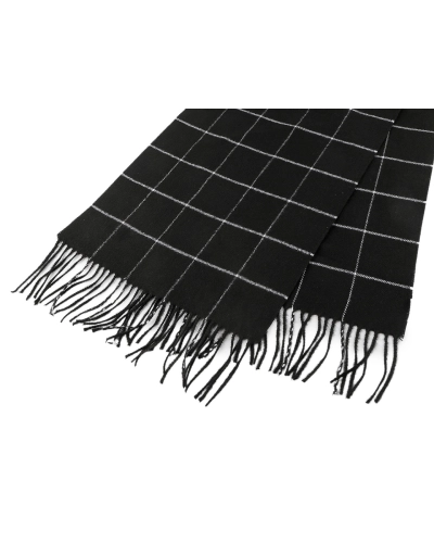 Pánsky šál so strapcami káro 30x175 cm - 1 ks | Mimib