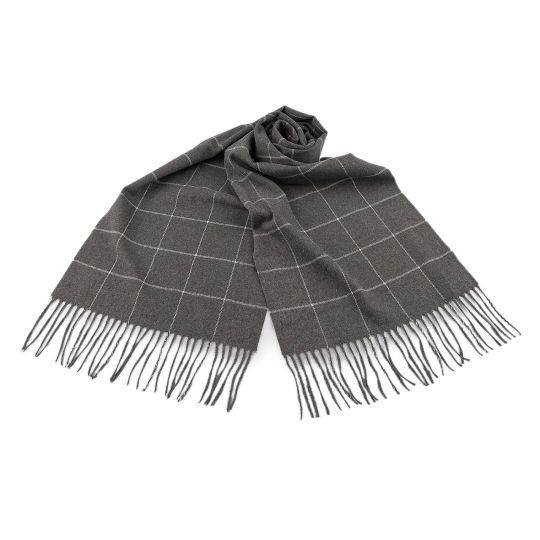 Pánsky šál so strapcami káro 30x175 cm - 1 ks | Mimib