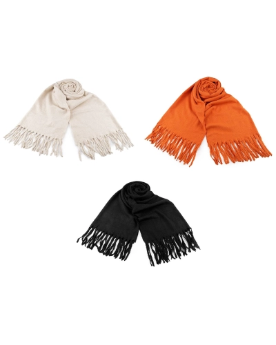 Zimný šál / pléd buklé so strapcami 65x190 cm - 1 ks | Mimib