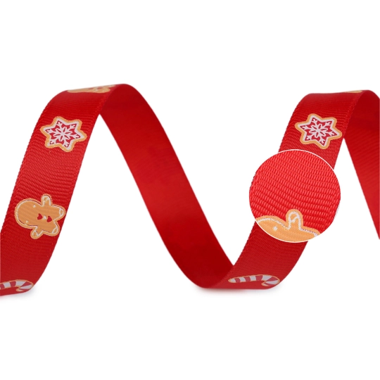 Vianočná rypsová stuha šírka 15 mm - 22.5 m | Mimib