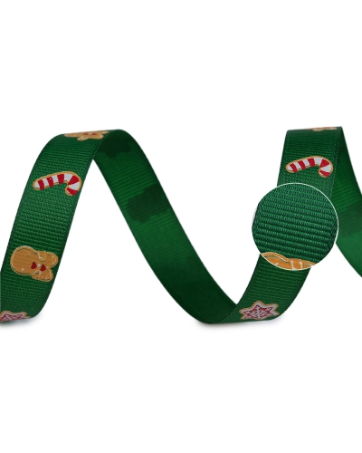 Vianočná rypsová stuha šírka 15 mm - 22.5 m | Mimib