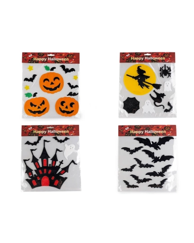 Gélové samolepky Halloween / čarodejnice - 1 kar. | Mimib