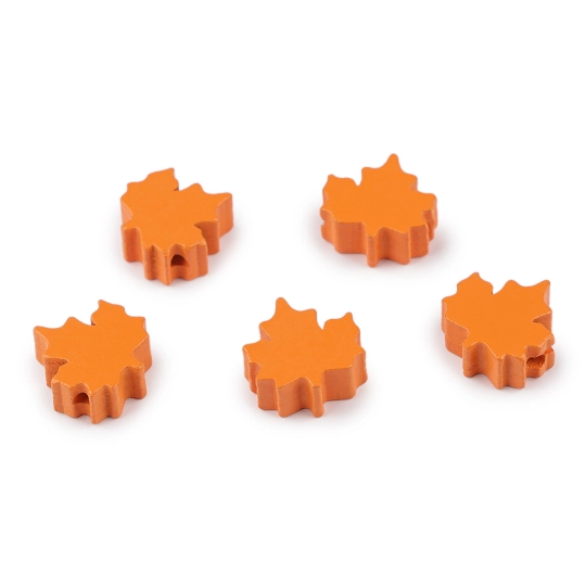 Drevené koráliky listy 19x20 mm - 5 ks | Mimib