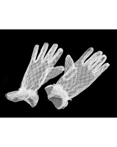 Spoločenské rukavice čipkové - 1 pár | Mimib