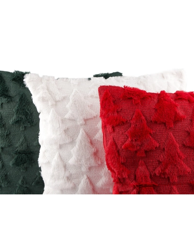 Vianočná obliečka na vankúš plyšová so stromčekmi 45x45 cm - 1 ks | Mimib