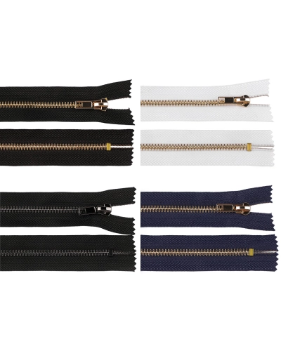 Kovový zips No 5 dĺžka 12 cm (jeansový) - 1 ks | Mimib