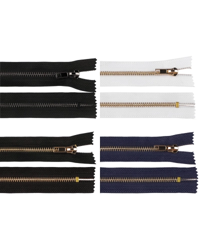 Kovový zips No 5 dĺžka 16 cm (jeansový) - 1 ks | Mimib