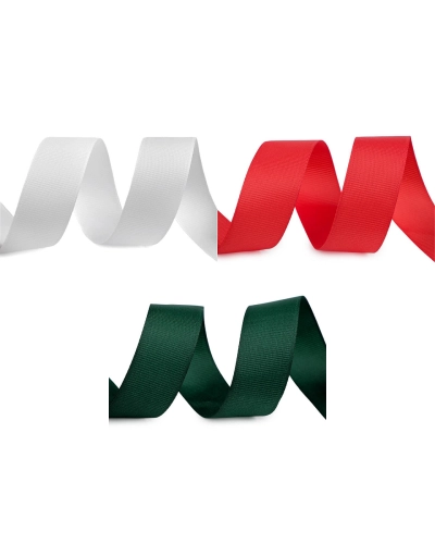 Rypsová stuha vo vianočných farbách šírka 25 mm - 22.5 m | Mimib