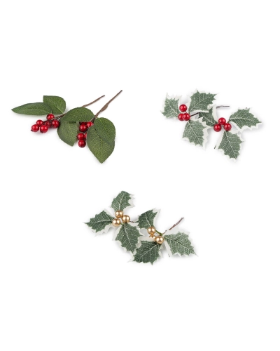 Umelá vetvička so šípkami, cezmína na drôtiku - 2 ks | Mimib