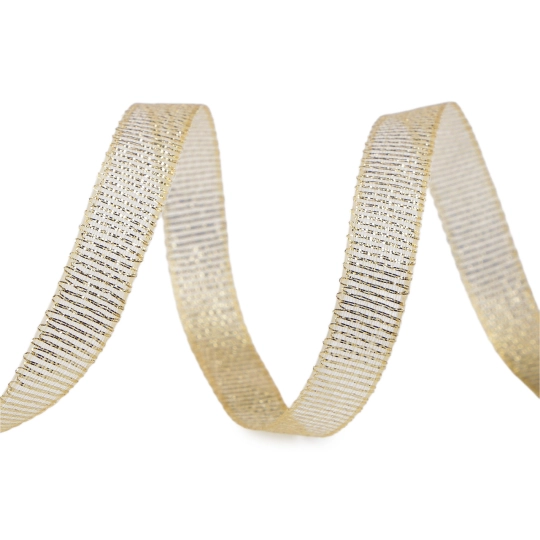 Brokátová stuha s lurexom šírka 10 mm - 10 m | Mimib
