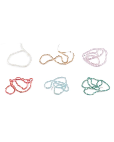 Sklenené korálky brúsené ohňovky 3 mm na drôtiku - 1 sáčok | Mimib