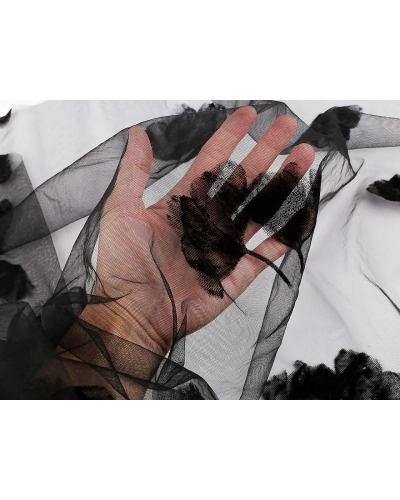 Tyl s listami ginkgo - 1 m | Mimib