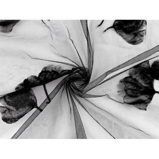 Tyl s listami ginkgo - 1 m | Mimib