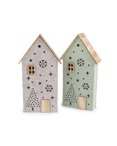 Vianočný filcový domček svietiaci - 1 ks | Mimib