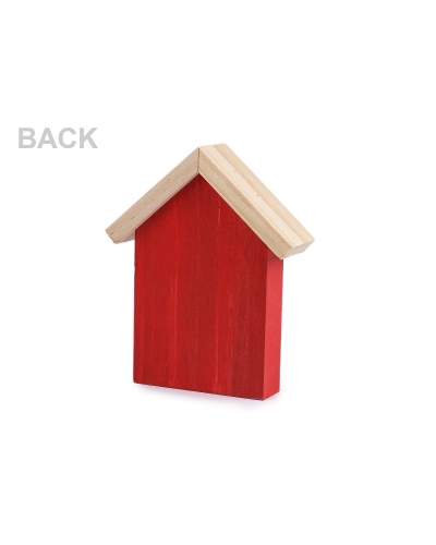 Dekorácia celodrevený domček - 1 ks | Mimib