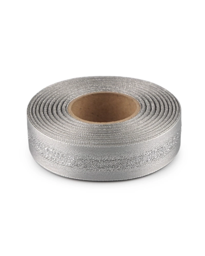 Atlasová stuha s lurexom obojlíca šírka 25 mm - 20 m | Mimib