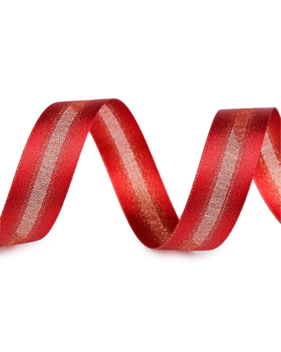 Atlasová stuha s lurexom obojlíca šírka 25 mm - 20 m | Mimib