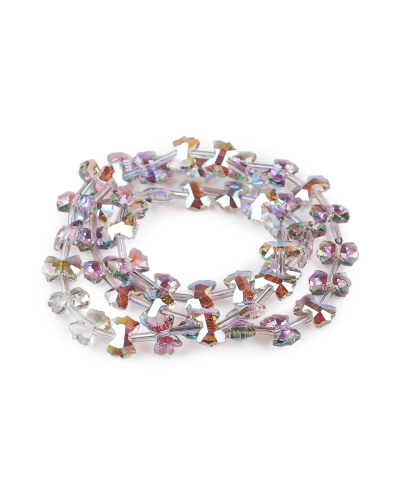 Sklenené korálky brúsené mašličky a hladké tyčky na drôtiku - 1 sáčok | Mimib