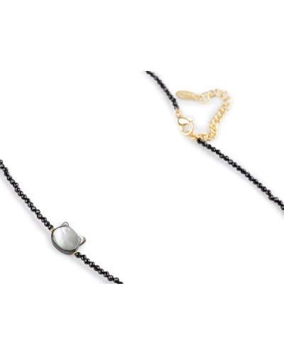 Náhrdelník z brúsených korálikov mačka - 1 ks | Mimib