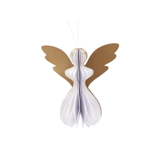 Papierový skladací anjel na zavesenie 17 cm - 1 ks | Mimib