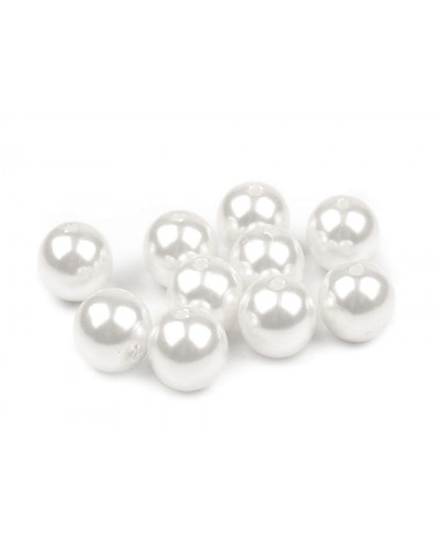 Plastové voskové koráliky / perly Glance Ø12 mm | Mimib