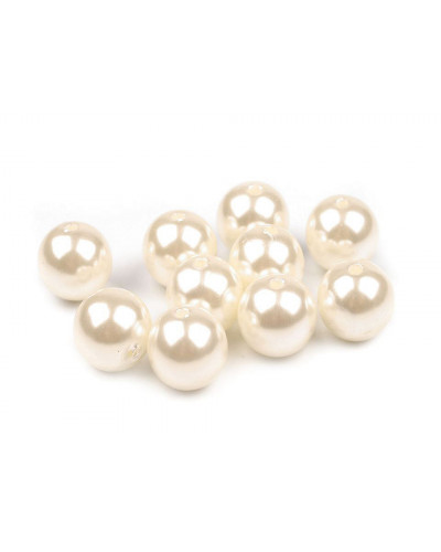 Plastové voskové koráliky / perly Glance Ø12 mm | Mimib