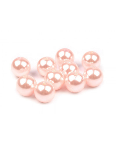 Plastové voskové koráliky / perly Glance Ø12 mm | Mimib