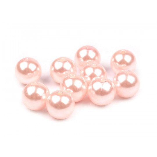 Plastové voskové koráliky / perly Glance Ø12 mm | Mimib