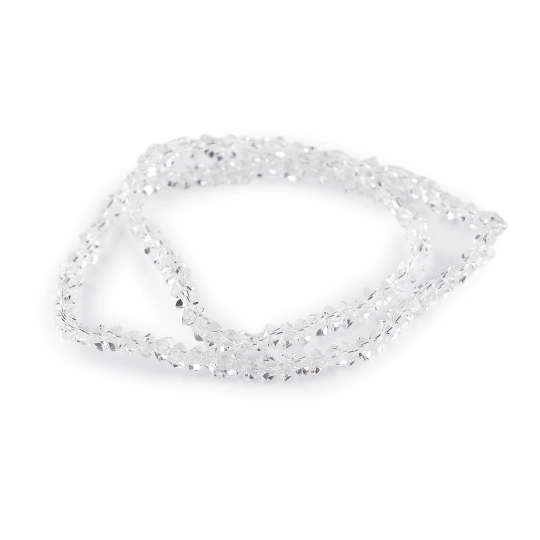 Sklenené brúsené koráliky triangel 3 mm na drôtiku - 1 sáčok | Mimib