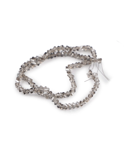 Sklenené brúsené koráliky triangel 3 mm na drôtiku - 1 sáčok | Mimib