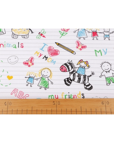 Bavlnená látka / plátno zošit / omaľovánka - 1 m | Mimib