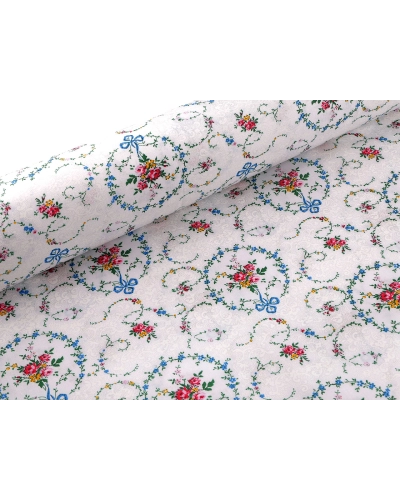 Bavlnená látka / plátno kvetinové venčeky - 1 m | Mimib