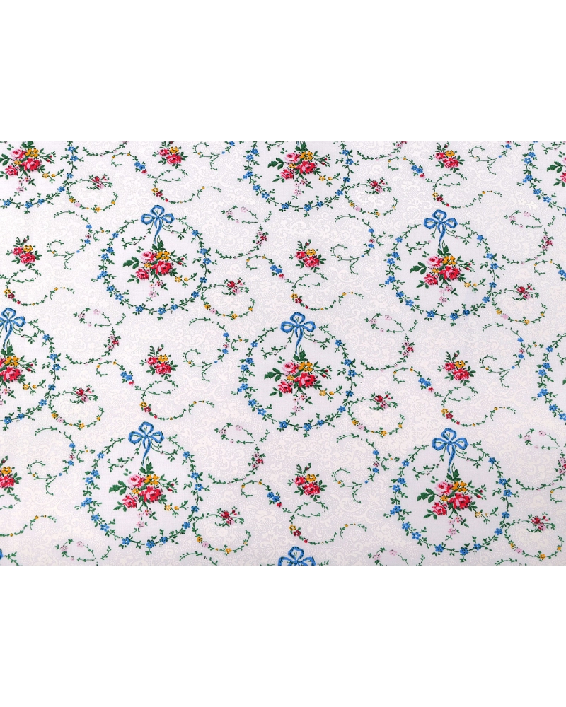 Bavlnená látka / plátno kvetinové venčeky - 1 m | Mimib