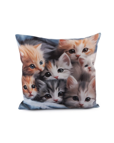 Zamatová obliečka na vankúš pes, mačka 45x45 cm - 1 ks | Mimib