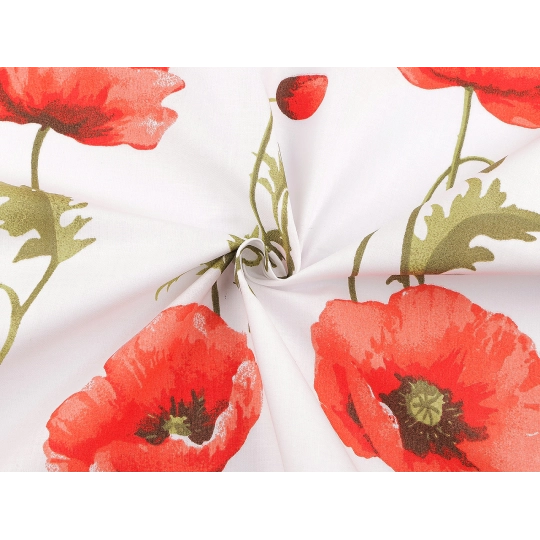 Bavlnená látka / plátno vlčí mak - 1 m | Mimib