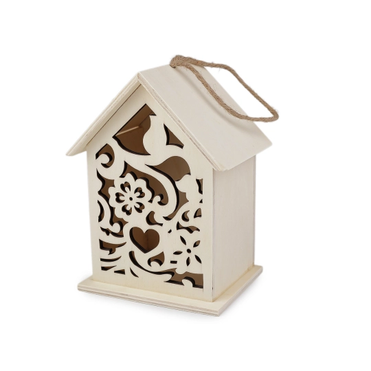 Závesný drevený domček / búdka na domaľovanie - 1 ks | Mimib