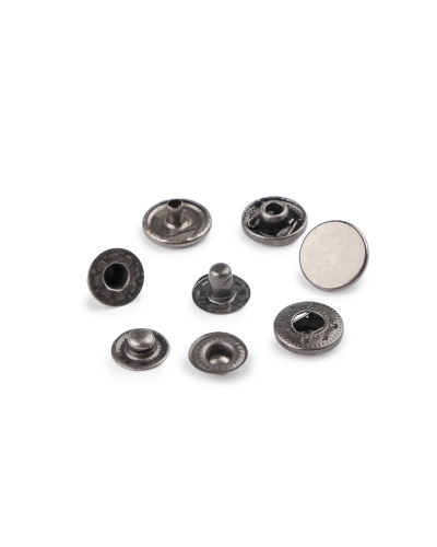 Kovové cvoky Ø12 mm na stredne hrubé látky, z nerezovej ocele - 50 sada | Mimib