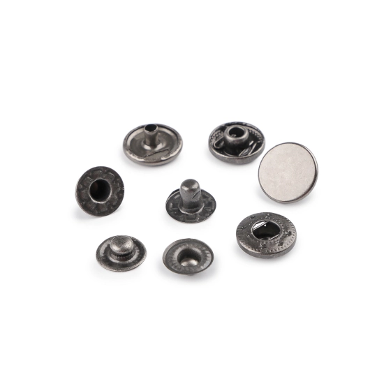 Kovové cvoky Ø12 mm na stredne hrubé látky, z nerezovej ocele - 50 sada | Mimib