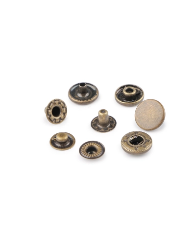 Kovové cvoky Ø12 mm na stredne hrubé látky, z nerezovej ocele - 50 sada | Mimib