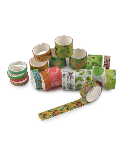 Washi ozdobná lepiaca páska vintage sada - 1 sada | Mimib