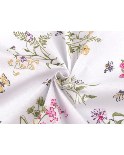 Bavlnená látka / plátno poľné kvety - 1 m | Mimib