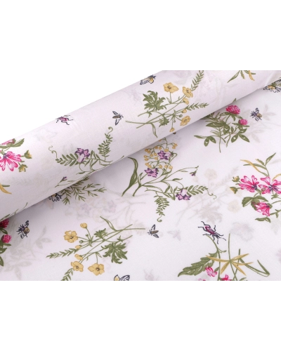 Bavlnená látka / plátno poľné kvety - 1 m | Mimib