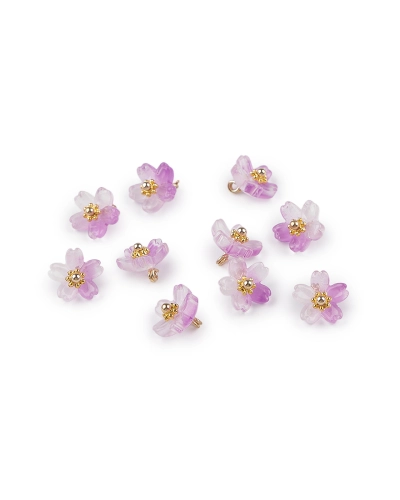 Plastové koráliky / prívesky kvet na výrobu bižutérie a príveskov Ø10 mm - 10 ks | Mimib