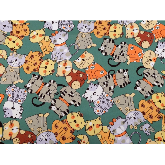 Látka PES s potlačou mačky - 1 m | Mimib
