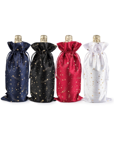 Vianočné darčekové vrecúško na fľašu 15x33 cm - 1 ks | Mimib