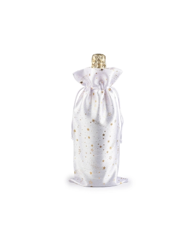 Vianočné darčekové vrecúško na fľašu 15x33 cm - 1 ks | Mimib