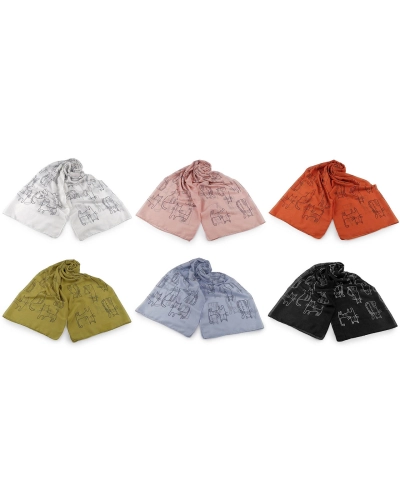 Letná šatka / šál mačky 70x180 cm - 1 ks | Mimib