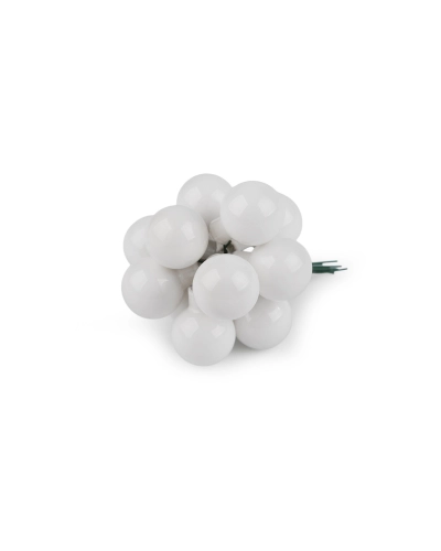 Vianočná sklenená banka na drôtiku Ø2 cm - mat a lesk - 12 ks | Mimib